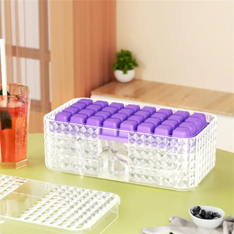 

Ice Ball Storage Container Box 32/64/96 Grids 2 In 1 Plastic Multi-layer With Lid Kitchen Tools Accessories Whiskey Ice Maker