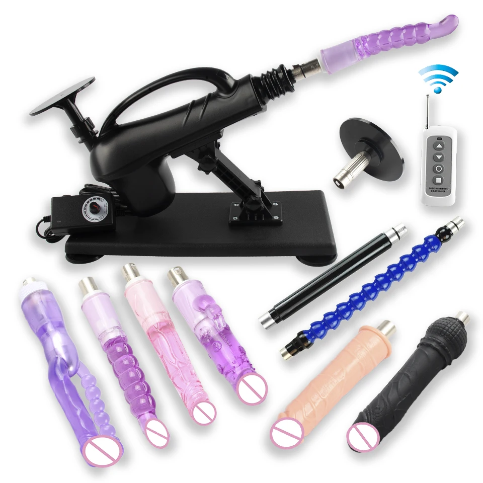 NEW Wired/ Wireless Sex Machine for Woman Adjustable Masturbating Pumping SexTooys for Men Adult Toys Upgrade Vibrator Dildo