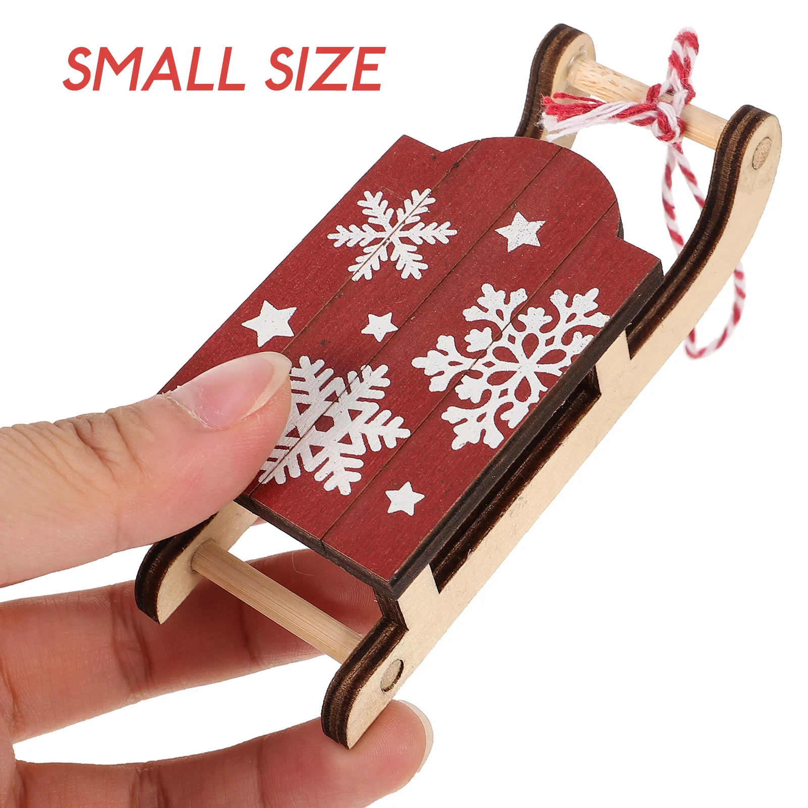 

6Pcs Ski Christmas Hanging Ornaments Wooden Xmas Tree Decorations Holiday Party Decor Sets Christmas Tree Ornaments