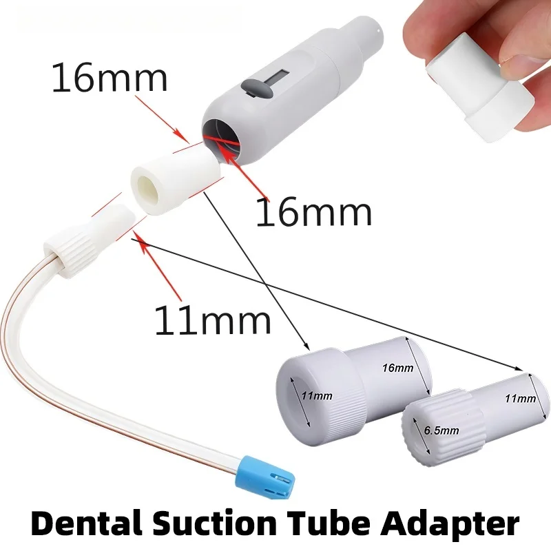 10Pcs Dentist Saliva Swivels Ejector Dental Strong to Weak Suction Adaptor Accessories Silicone Suction Adaptor Autoclavable