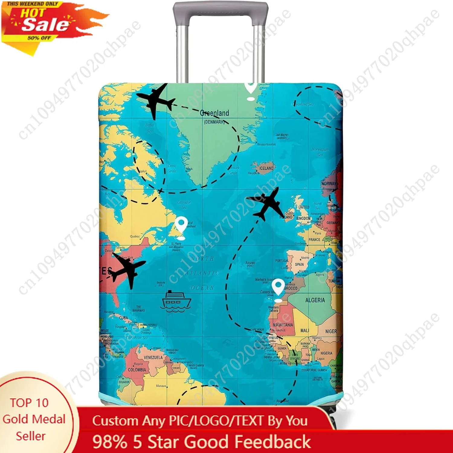 

Travel Luggage Cover Suitcase Protector Fits 18-32 Inch Wheel Covers PatternedTravel Related Items Flower Luggage Protector Elas