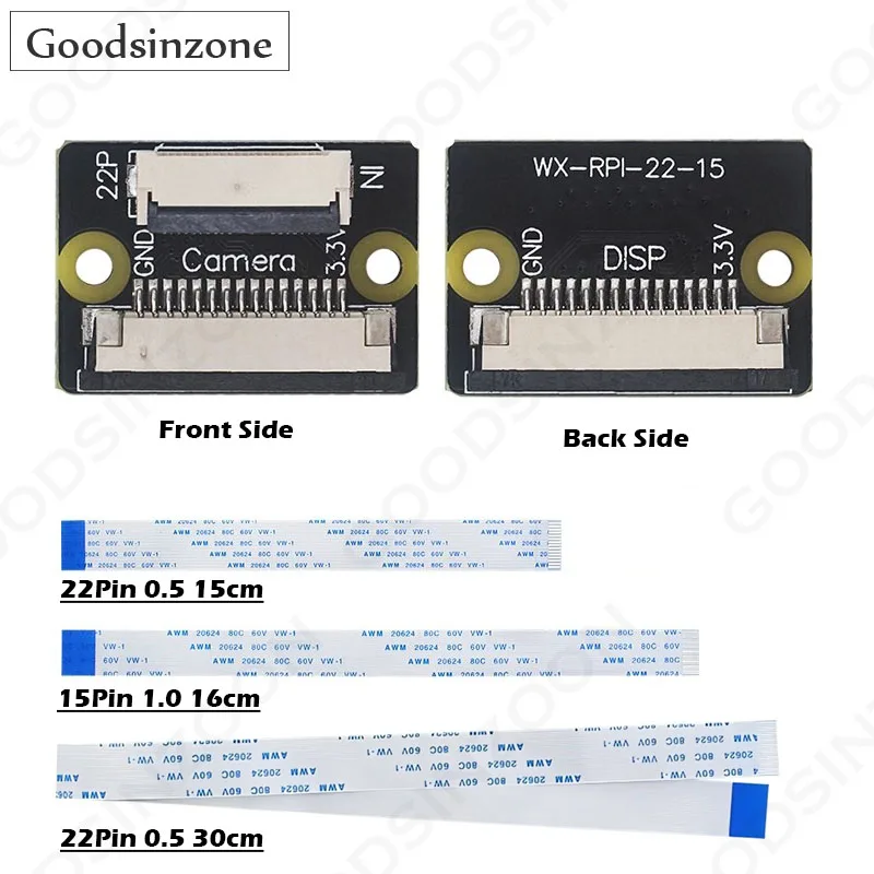 Raspberry Pi 5 DSI CSI Cable Adapter Kit,  4IN1 Camera Screen Expension Board with 3pcs FFC Cable for Raspberry Pi5