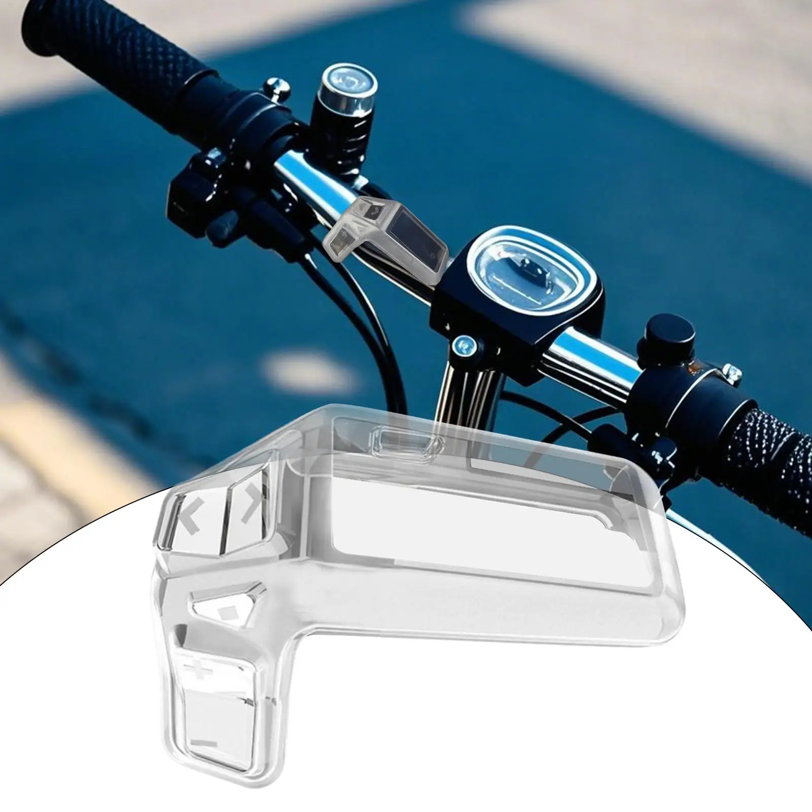 

Electric Bike Monitor Cover Waterproof Transparent Electric Bike Display Case Bicycle Parts for Outdoors Riding Commuting Racing
