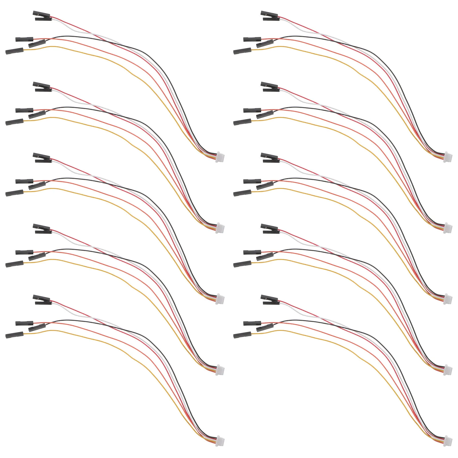 10Pcs Terminal Connection Cables Male to Female Wire Connectors Sensor Transmission Heat Resistant Terminal