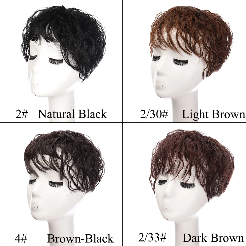 MANWEI-peluca sintética Natural para mujer, extensiones de cabello de fusión con Clip, peluca rizada de bloque, barba de maíz