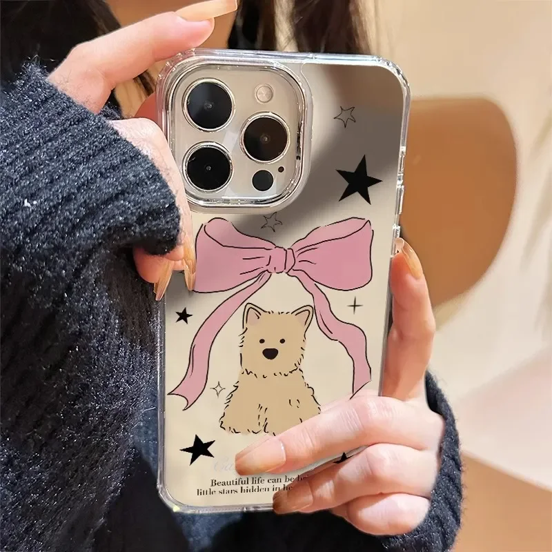 Cute cartoon dog phone case for iphone 15 pro max 14 plus 11 13 12 Camera protection back cover for iphone 8 plus 7 xr xs max x