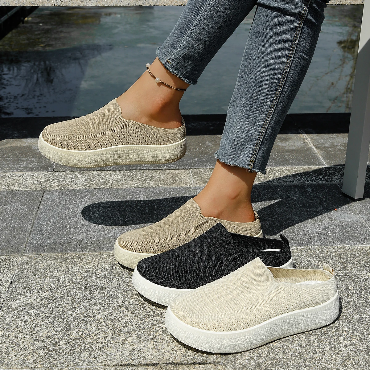 Good The Latest Summer Women's Single Shoes in 2026. The Fly-constructed Shoes Are Soft, Comfortable, Breathable and Lightweight