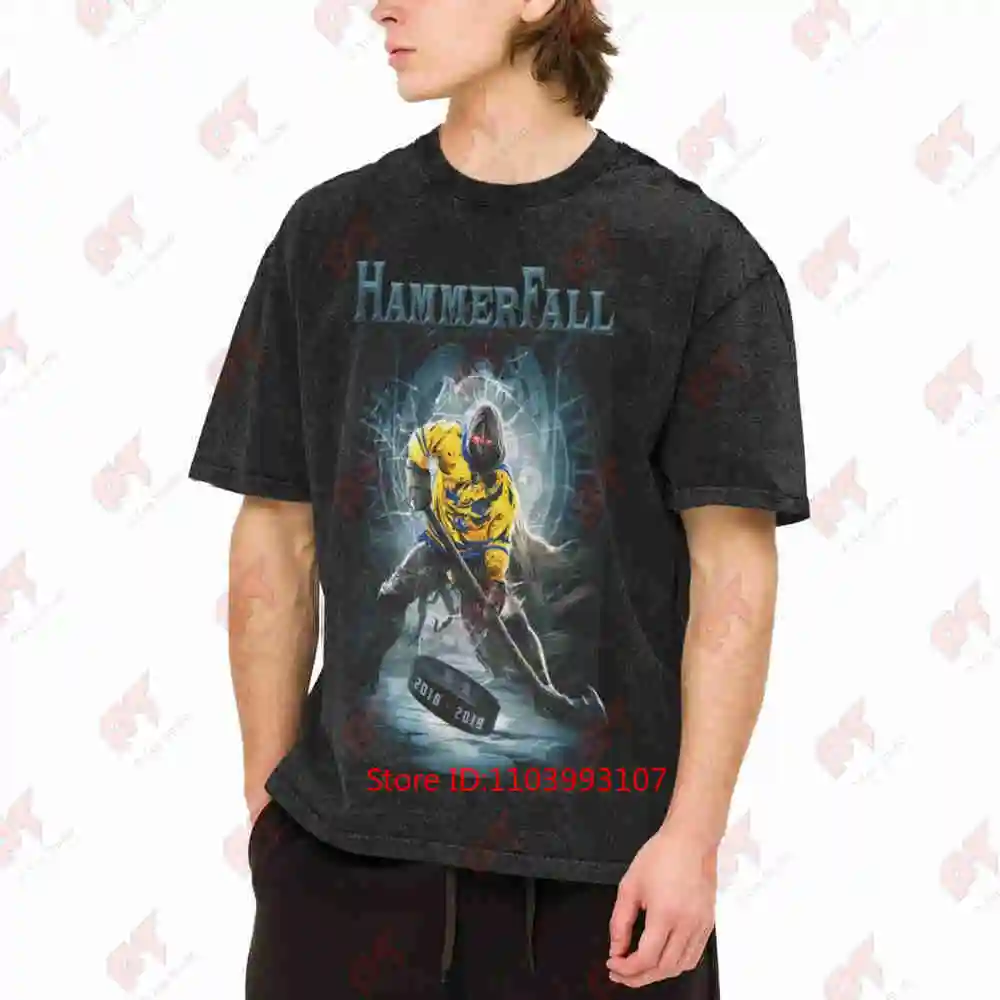 Hammerfall Hector Hockey JSR Vintage Washed Tee Pure Cotton T-Shirt
