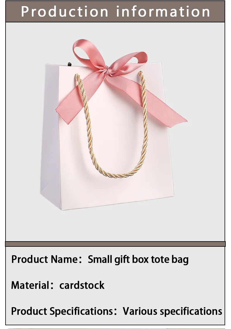 10 Stück leere Papier-Geschenktüten für Feiertage, Geburtstagsfeiern, weiß, schwarz, rosa, kleine Geschenktüten mit Tragegriff – Detail 1