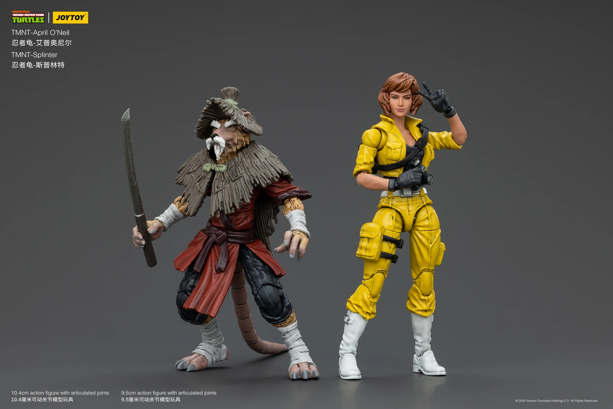 JOYTOY Teenage Mutant Ninja Turtles TMNT Splinter and April O'Neil view 4