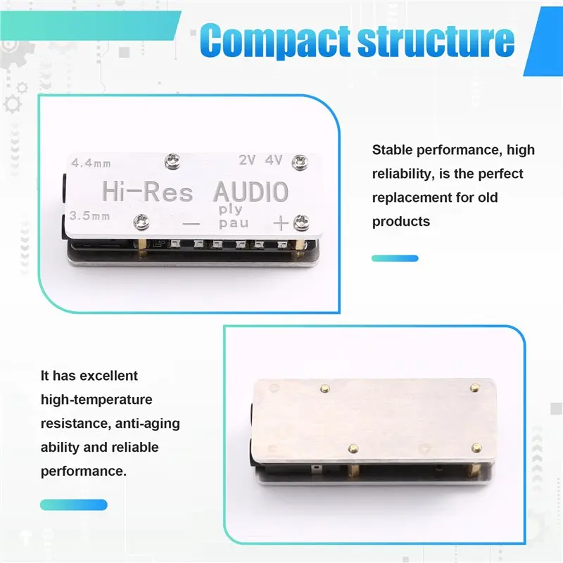 

Small Tail Type-C Dual CS43198 Decoding Earamp Full Balance True 4.4Mm+ 3.5Mm PCM 768K DSD 256 Hard Wired Sound Card Solution