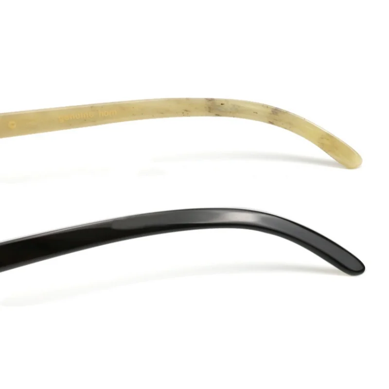 Hand-made frameless business glasses Cattle horn legs retro frames can be matched with myopia glasses big face frames