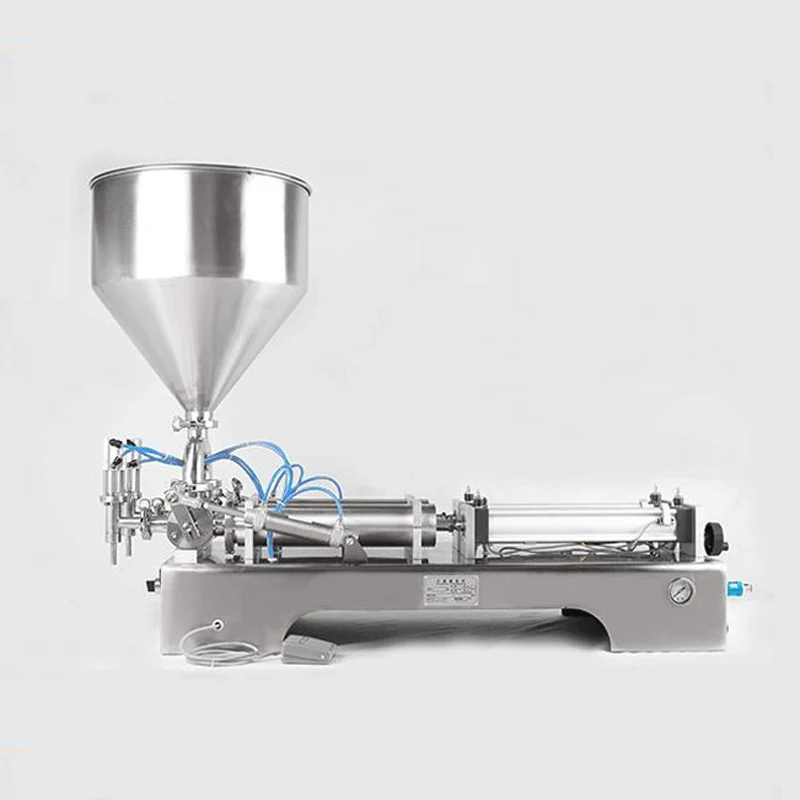 Double Head Paste Filling Machine Stainless Steel Foot Operated Liquid Filler Multifunctional Packaging Machine 100-1000ml