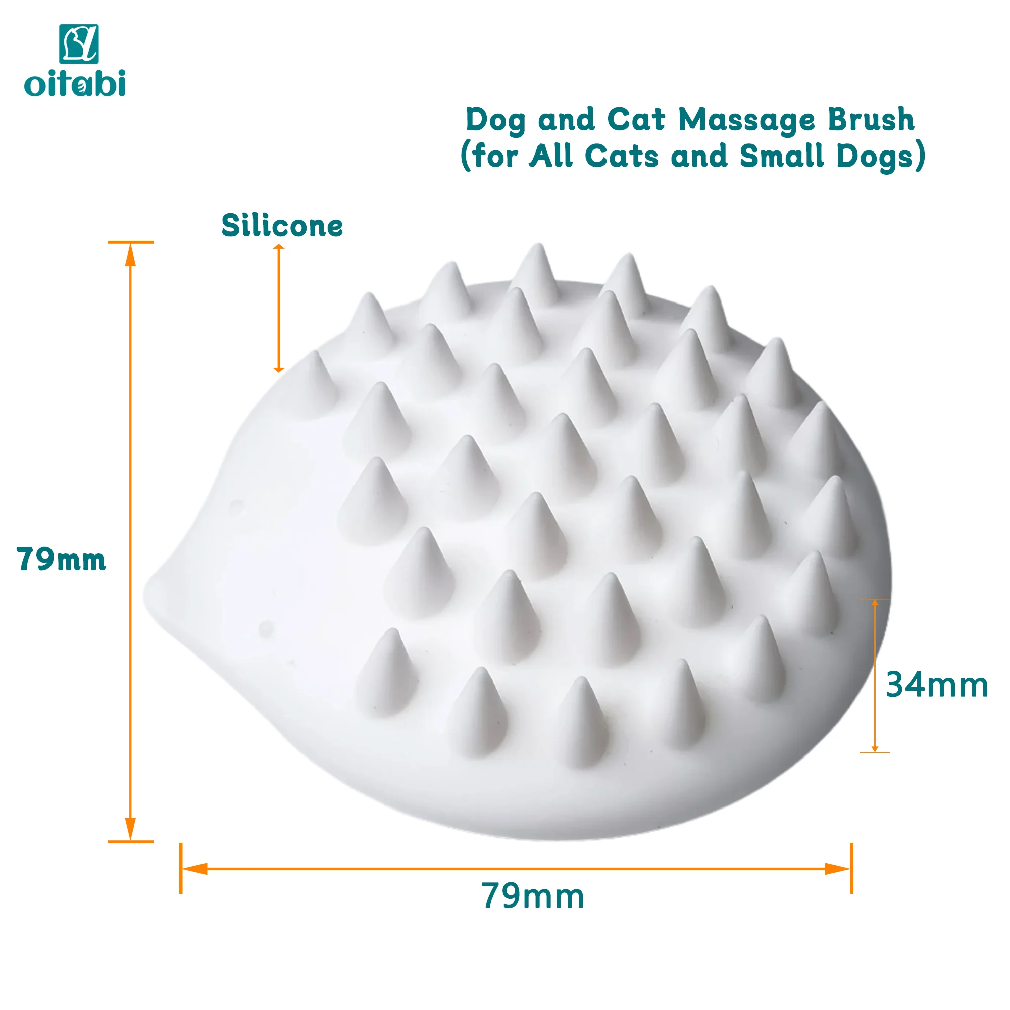 Oitabi pet macio silicone massageador escova chuveiro escova de banho remover pente limpo para cão gato, escova de limpeza de animais de estimação