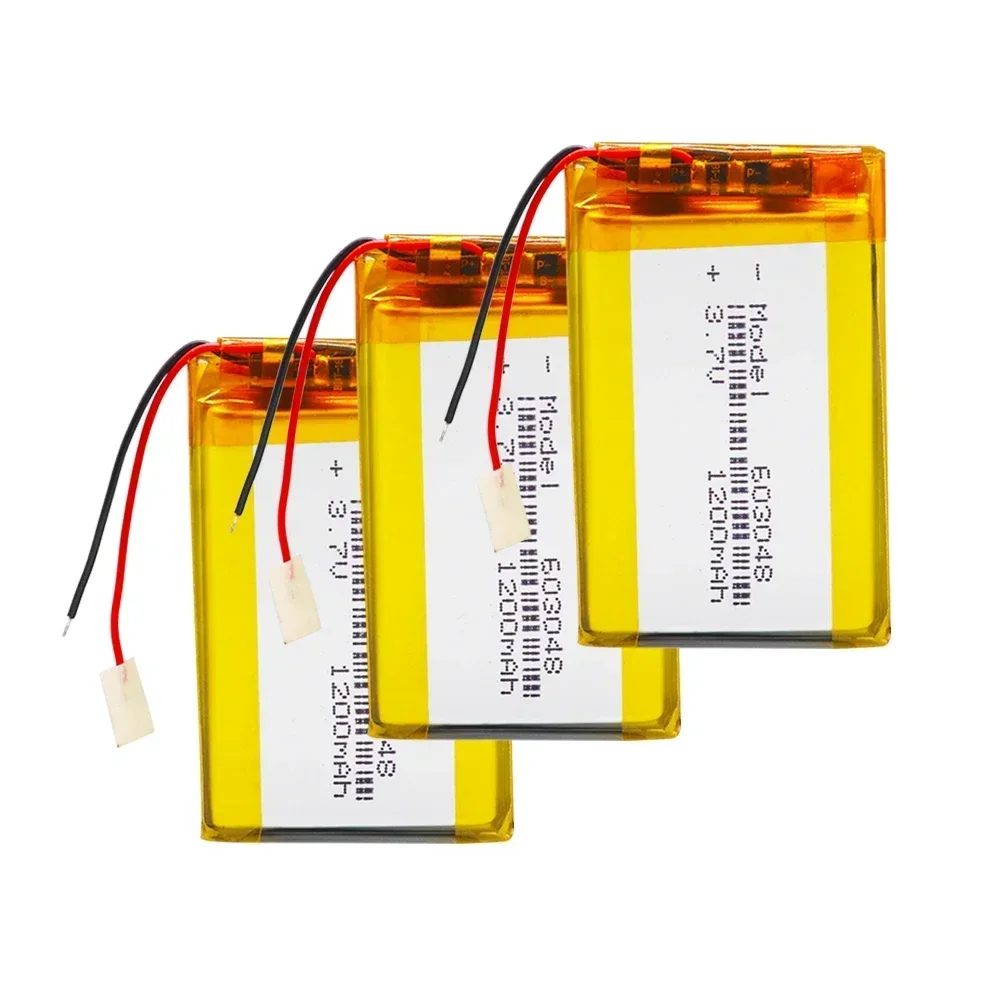 3.7V 1200mAh 603048 Rechargeable Battery Lithium Polymer Li-Po Li Ion Cells For LED Light DVD GPS MP3 MP4 MP5 PDA PSP Power Bank