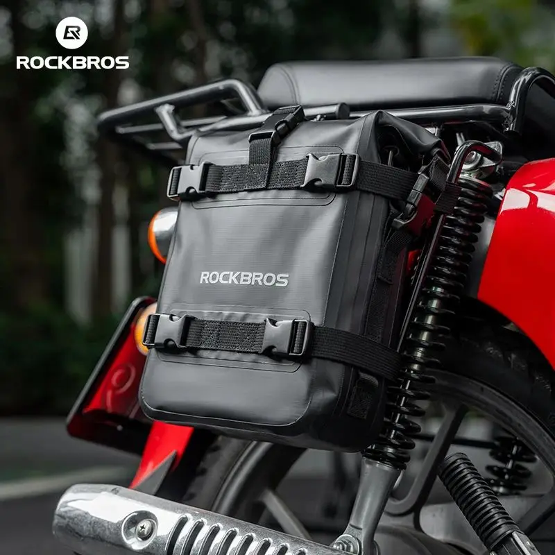 

ROCKBROS Bike Bag Saddle Bag 5L Large Capacity Multifunction Storage Portable Guard Pole Bag Crossbody Bag Handbag Motorcycle B