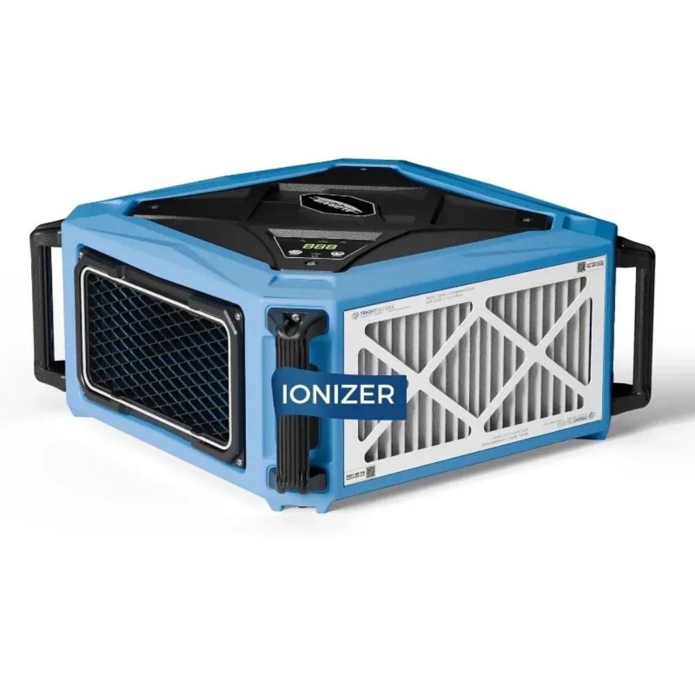 270 °   مدخل (780/1080 CFM) نظام ترشيح الهواء المعلق مؤين مدمج لأعمال النجارة مع جهاز تحكم عن بعد ومروحة دوامة قوية،