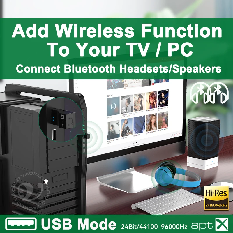 SW03 Pro APTX USB Optical Bluetooth Audio Transmitter aptX-Adaptive/HD/LL Dual Stream HIFI Wireless Adapter For PS4/3 Xbox TV PC