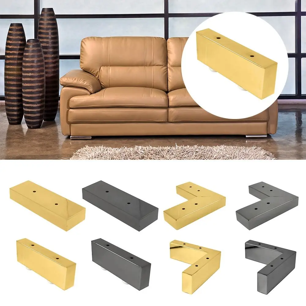 Accessories Stainless Steel Furniture Leg Load Bearing Enhance Stability Sofa Legs Anti-slip L-Shape Chair Stand