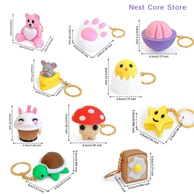 [NC]Mini 3D Printed Mushroom Turtle Clicker Keycap Press Decompressor Fingertip Stress Relief Venting Fun Creative[NC]