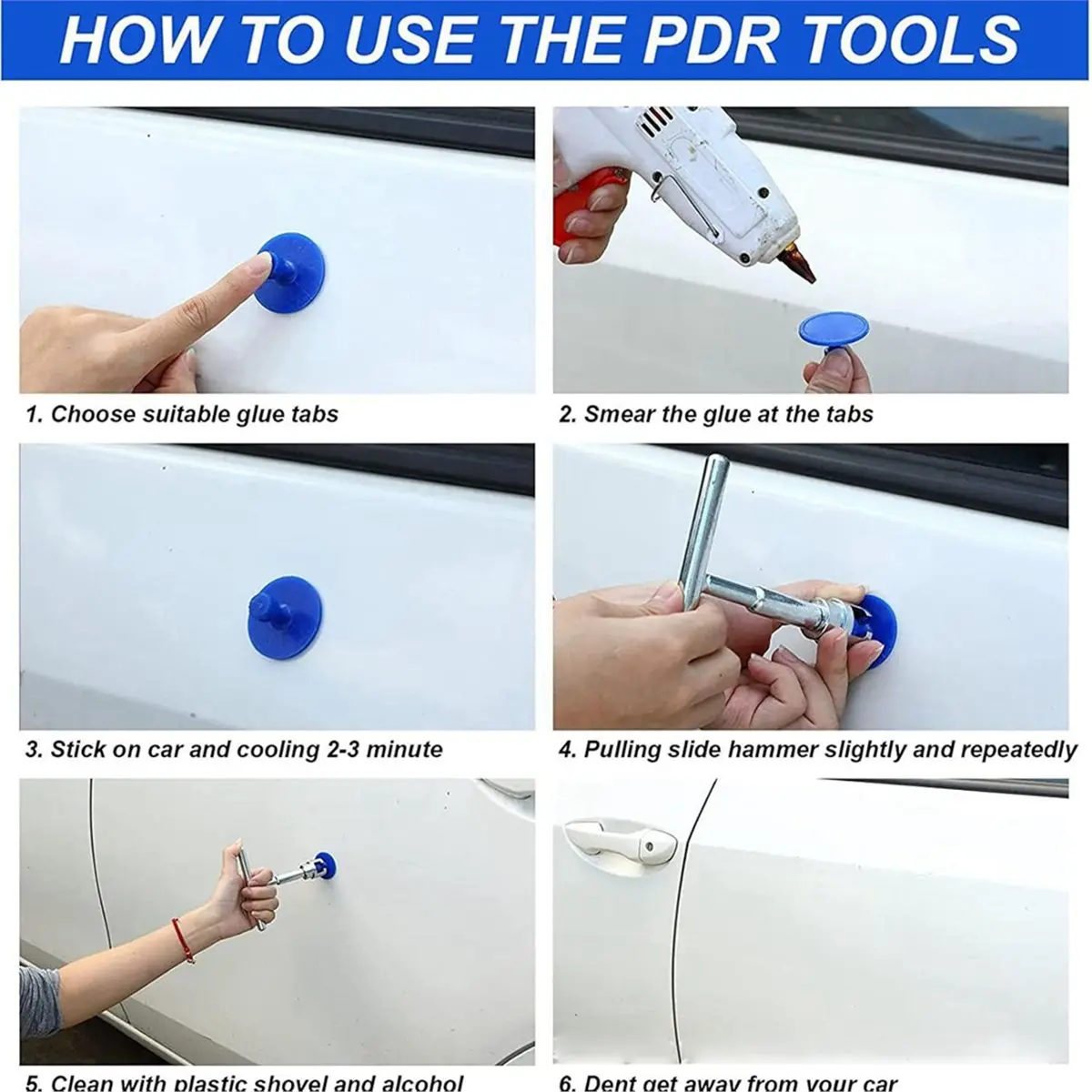 Dent Remover Tool for Car,Car Dent Puller Kit,Vehicle Dent Repair Tool, Car Dent Repair Kit,Pulling Small Dents Out