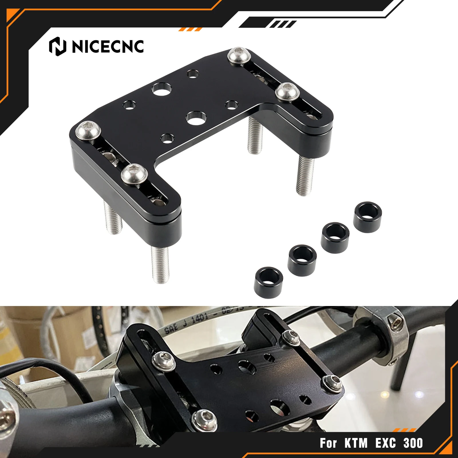 

NICECNC For Beta RR 300 RR250 RR125 RR 350 390 430 2015-2023 KTM EXC 300 For Husqvarna TE300 Navigation GPS Mount Bracket Holder