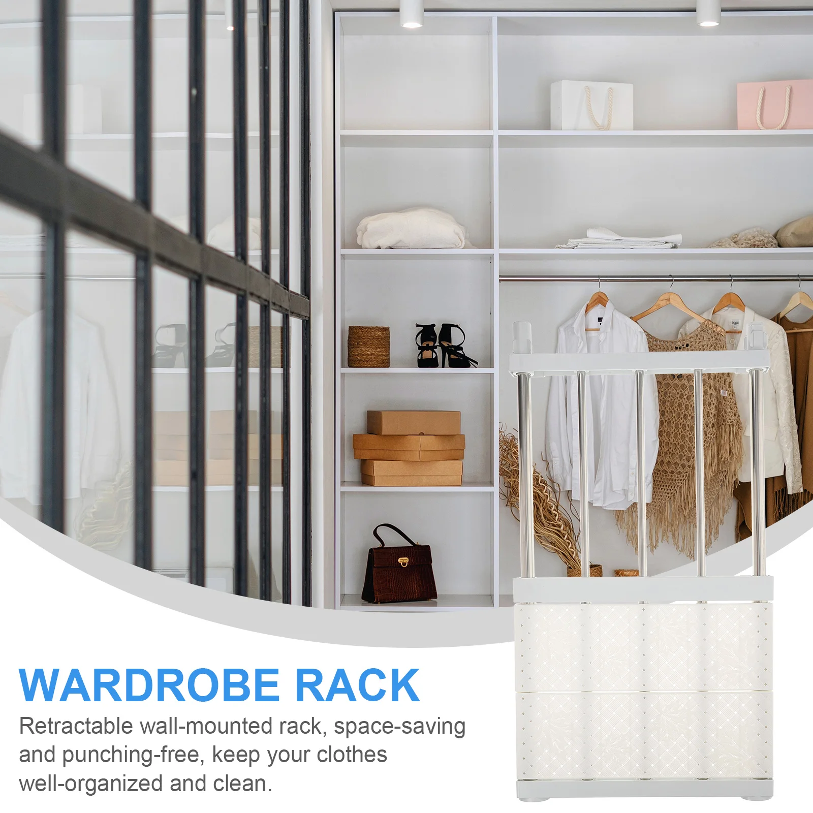 

Plastic Wardrobe Rack Partition Layer Shelf Retractable St Storage Bathroom Shelving High Quality Material Easy