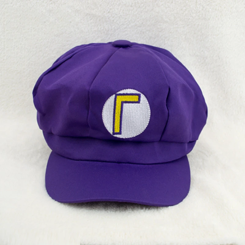 New Game Anime Super Mario Bros Baseball Cap Luigi Wario Waluigi Cosplay Hat Plumber Canvas Adult Sunhat Party Masquerade Prop