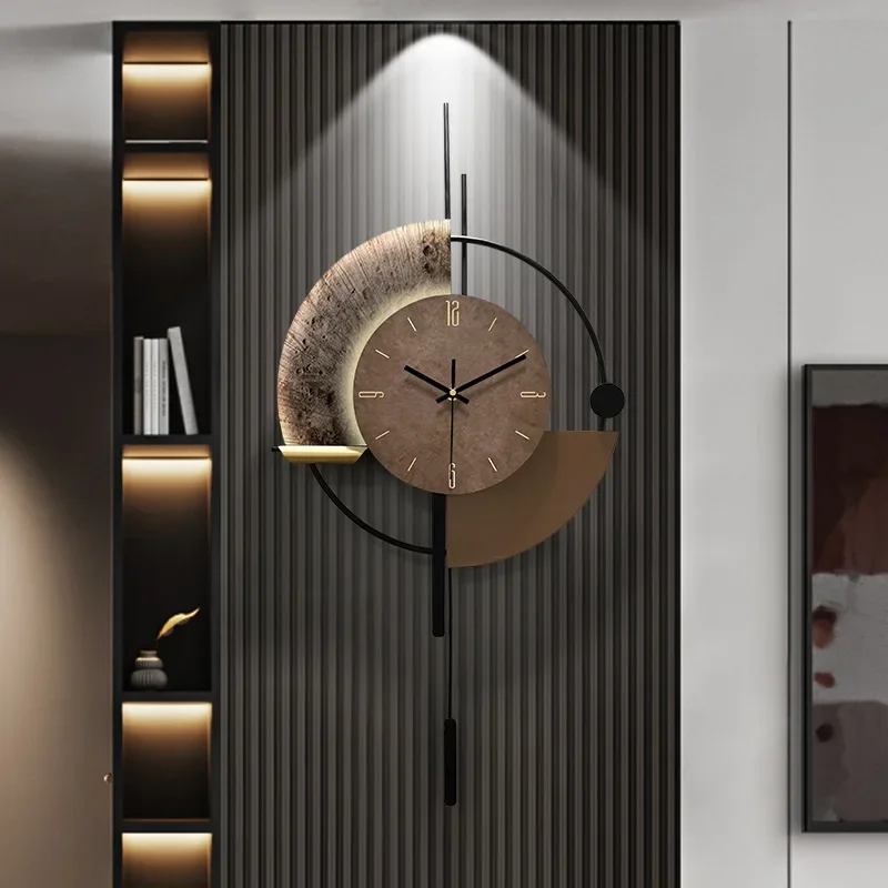 Voice Control Luminous Wall Clock Modern Minimalist Smart LED Design Decor for Living Room Home