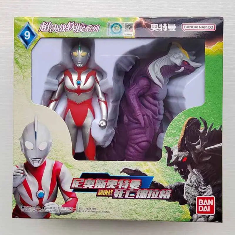 Bandai Original Ultraman Tiga Darramb Taiga Metsu-Oga Ginga Action Figure Model Gift Toy Collection for Kids Soft Plastic 14cm