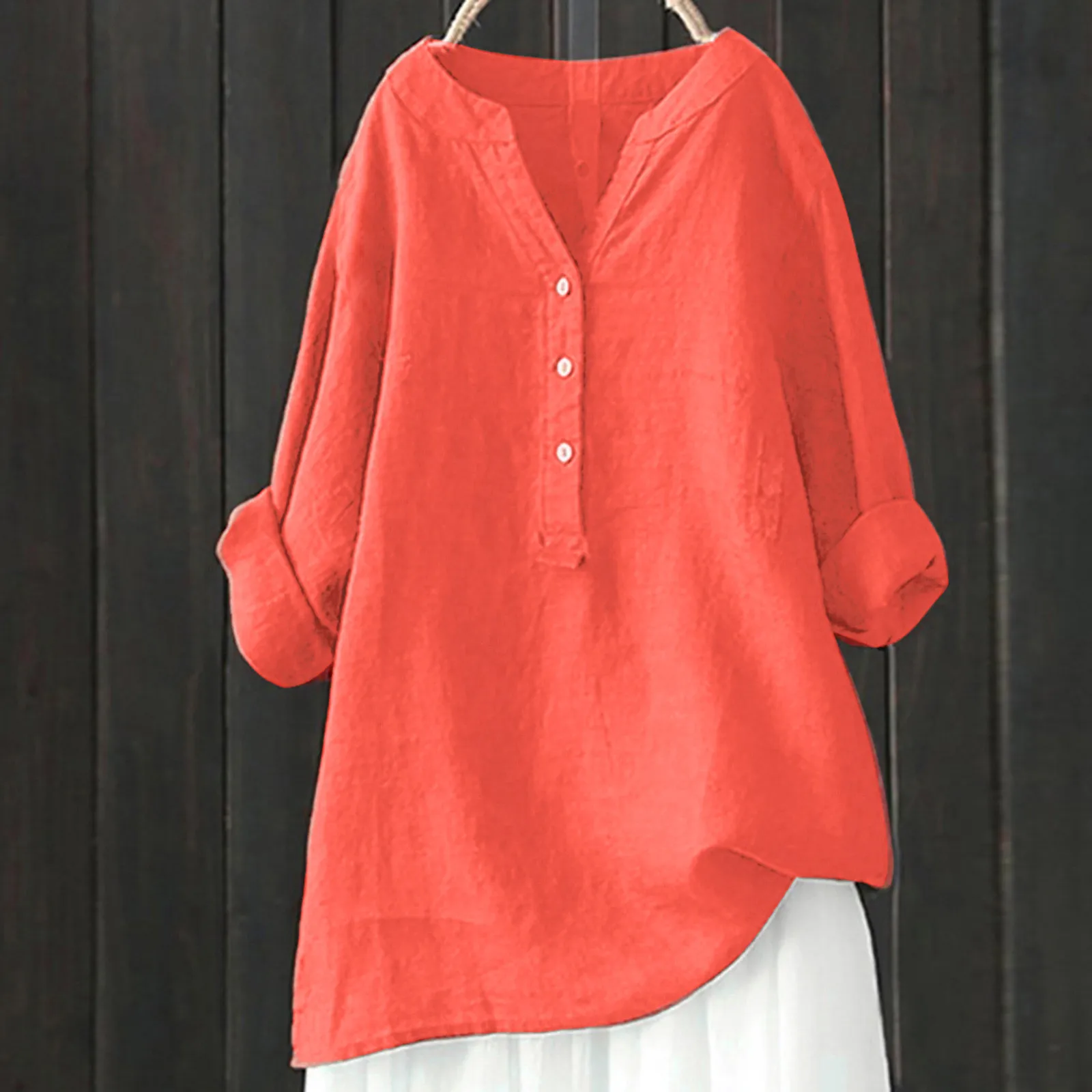 Summer 2024 Casual Loose Cotton Linen Blouse Plus Size 5XL Shirt Women Long Sleeved Oversize Blouse Vintage Loose Blusas Spring