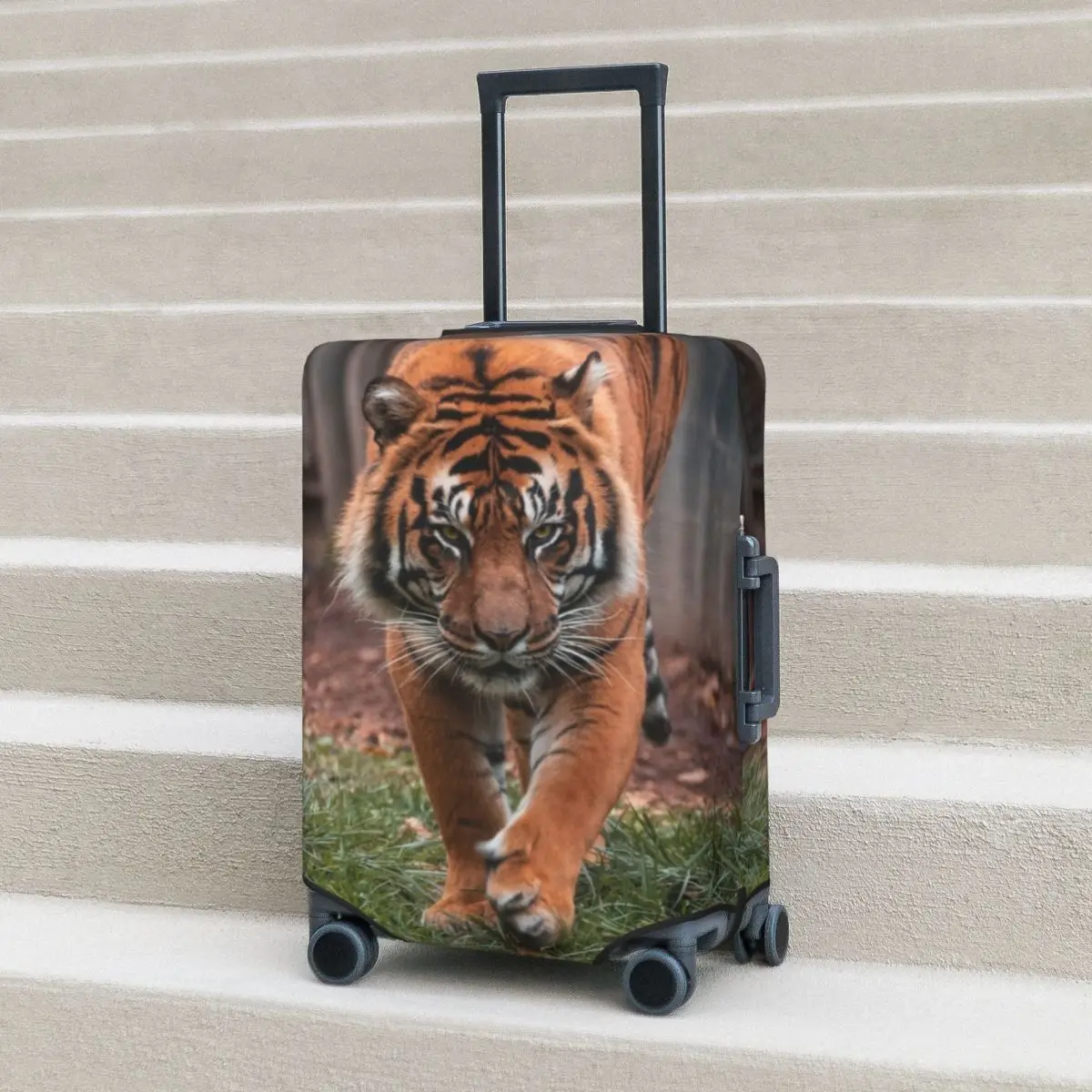 Tiger Walk Suitcase Cover Animal Elastic Business Protection Luggage Case Holiday