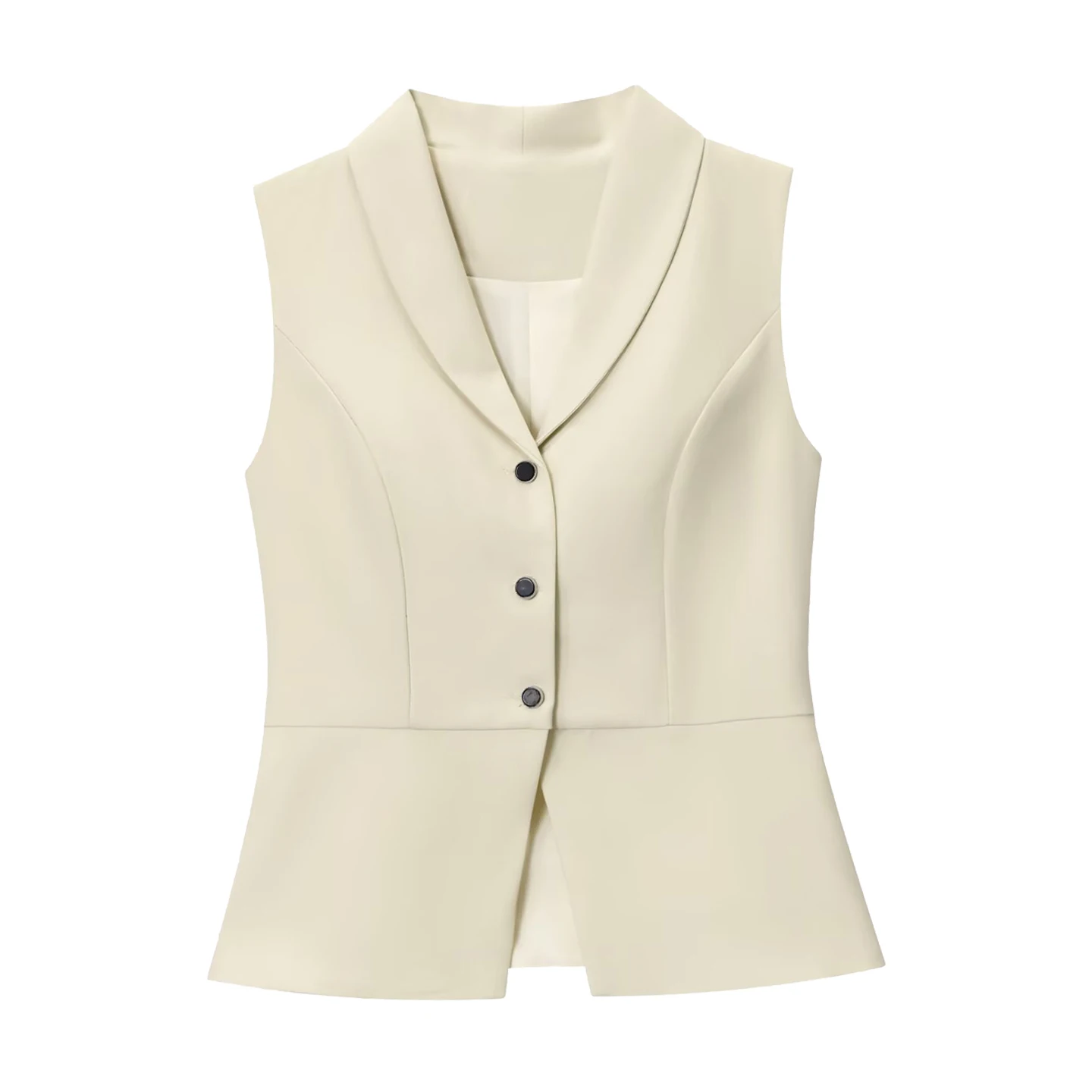 痩身効果ウエストシェイプノースリーブスタンドカラーベスト新作秋レディースファッションスタイル通勤シングルボタン無地