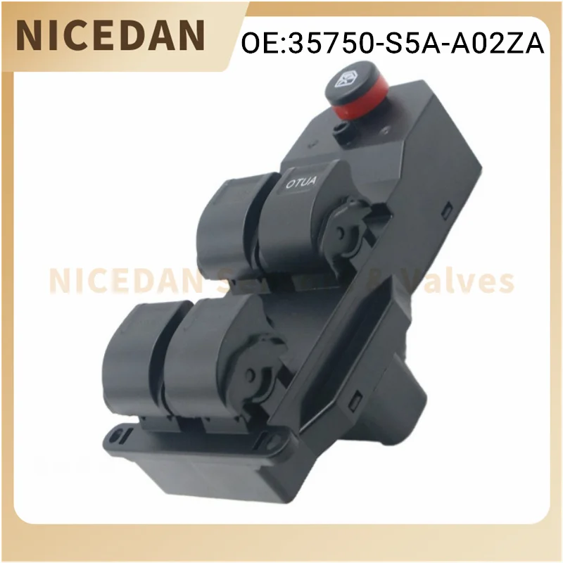 

Главный выключатель электрического стеклоподъемника для Honda Civic CR-V 1.7L 2.4L 2001-2006, автозапчасти 35750S5AA02ZA 35750-S5A-A02ZA