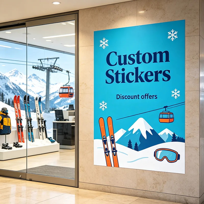 Any Size 100cm Custom Stickers For Shops Hotel Bar Food Stores Beauty salon Street Window Commercial Discount Business Activitie