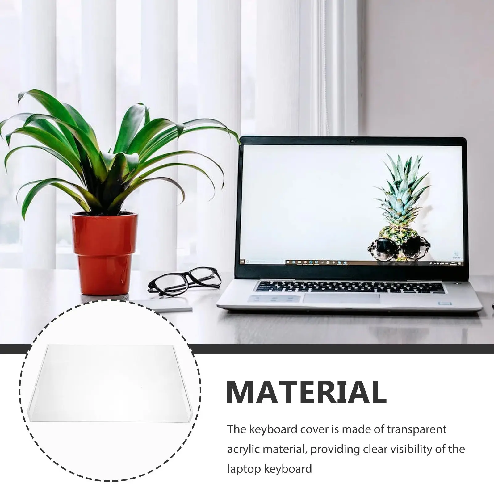 

Чехол для клавиатуры ноутбука, 173 дюйма, прозрачный акриловый протектор, ультратонкий, нескользящий, прозрачный, пыленепроницаемый
