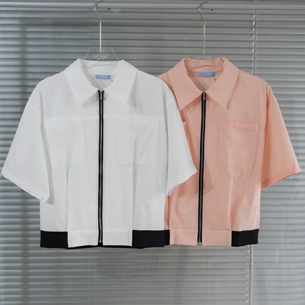 

Новая летняя одежда для гольфа, женская куртка для гольфа с карманом на молнии и короткими рукавами, спортивный и повседневный топ