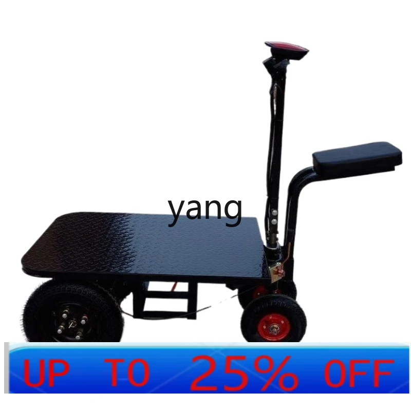 LTT electric flatbed truck reversing donkey trolley pulling ceramic tiles cement stall pulling goods three wheels