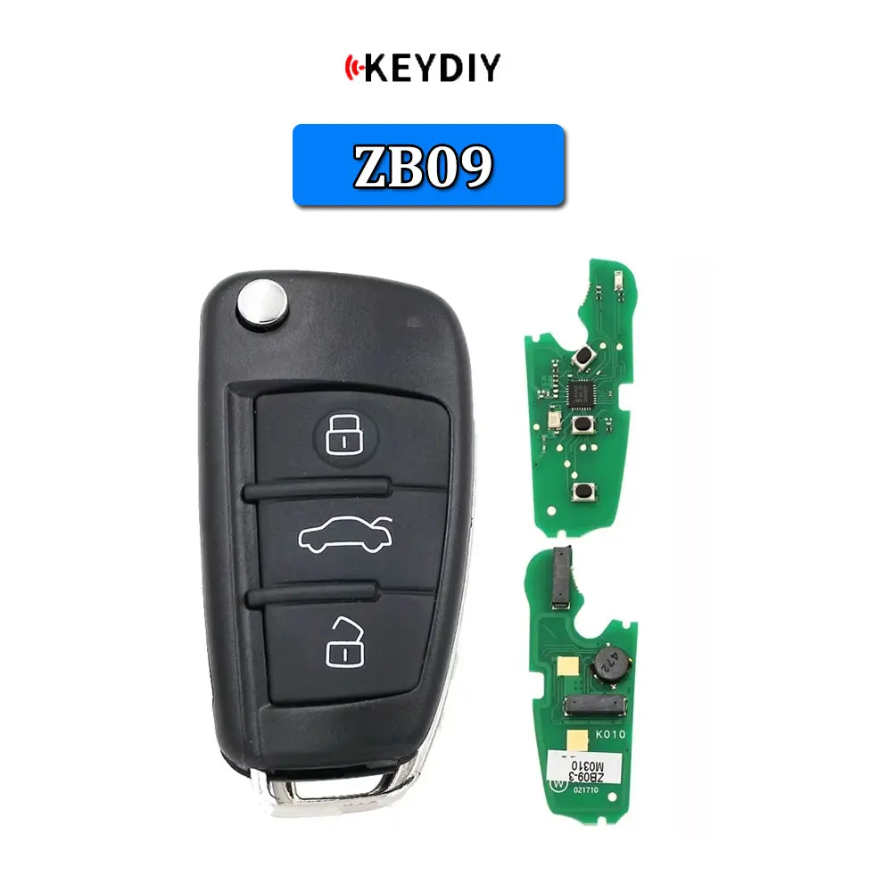 KEYDIY ZB09 Universal KD Smart Key for Audi Style ZB Series Car Remote Control Key 3 Button for KD-X2 KD-MAX Key Programmer