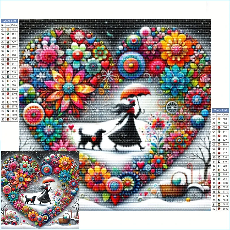 

Diamond Painting 2025 New Collection Whimsical Heart-shaped Snow Scene Diamond Art Full Rhinestones Hobbies Stitch Products