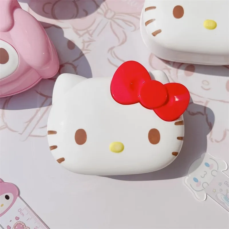 Kawaii Sanrio My Melody Soap Box Cartoon Hello Kitty Soap Box Household Bathroom Sink with Cover Drain Laundry Soap Frame