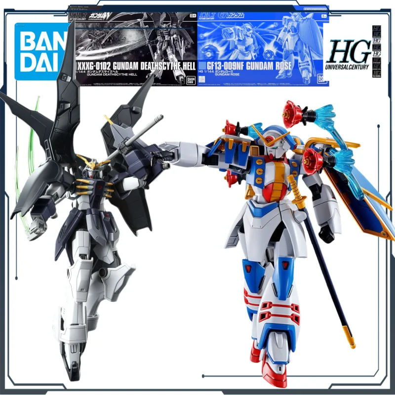 

Bandai Original HGUC Limited Edition XXXG-01D2 Hell Reaper Gundam & GF13-009NF Rose Gundam Аниме Экшн-кукла в сборе, игрушка
