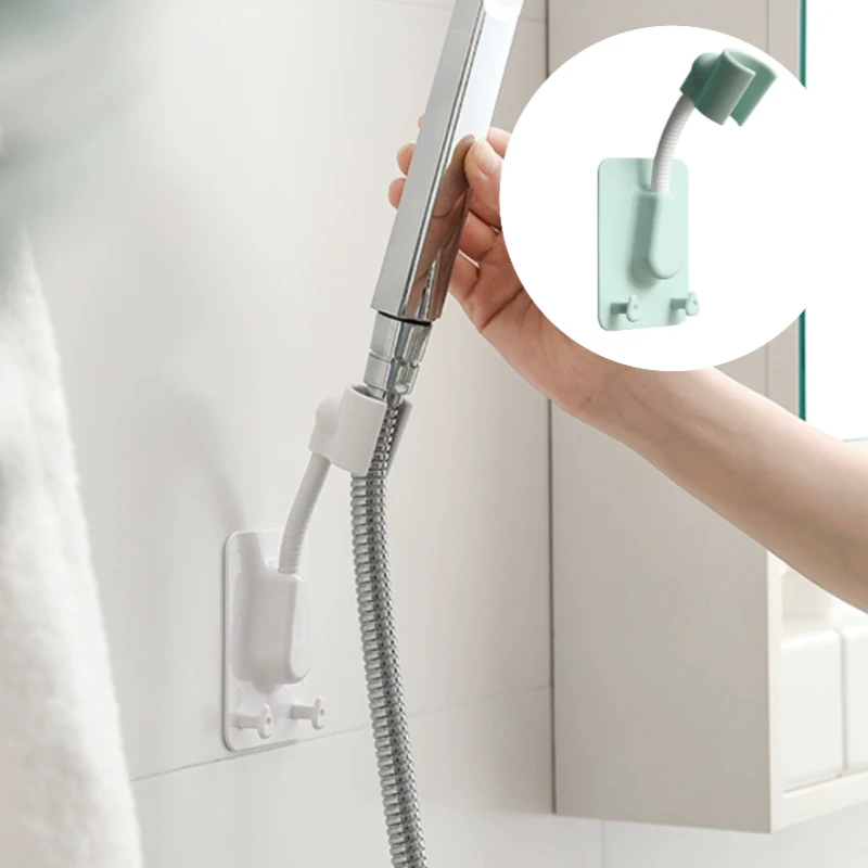 1 قطعة متعددة الزوايا للتدوير ABS حمام دش قوس غير اللكم دش شرائح تثبيت مع خطافين اكسسوارات الحمام #1