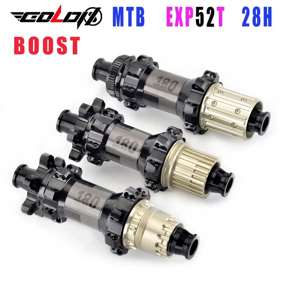 GOLDIX M180 MTB BOOST Hub 6 Bolt Center Lock Disc 28H EXP Ratchet 52T Mountain XD Class Bike Hub 11 12 Speed