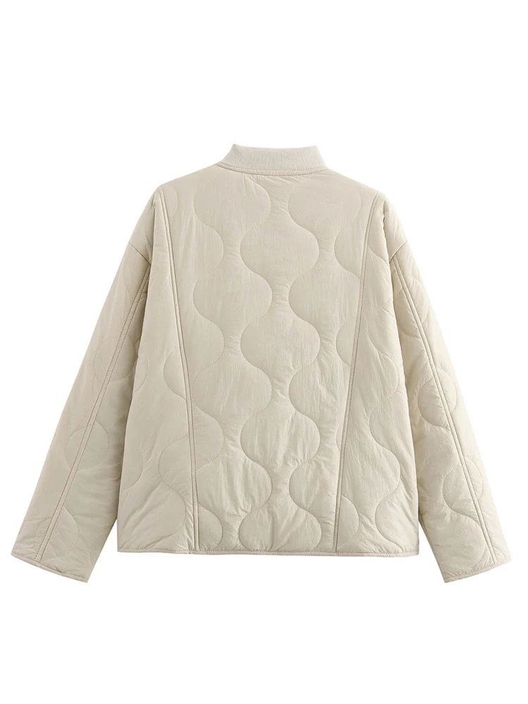 HH 2025 Fashion Women's Leopard Print Lined Cotton Jacket O-Neck Single-Breasted Quilted Retro Parkas Female Chic Outerwear