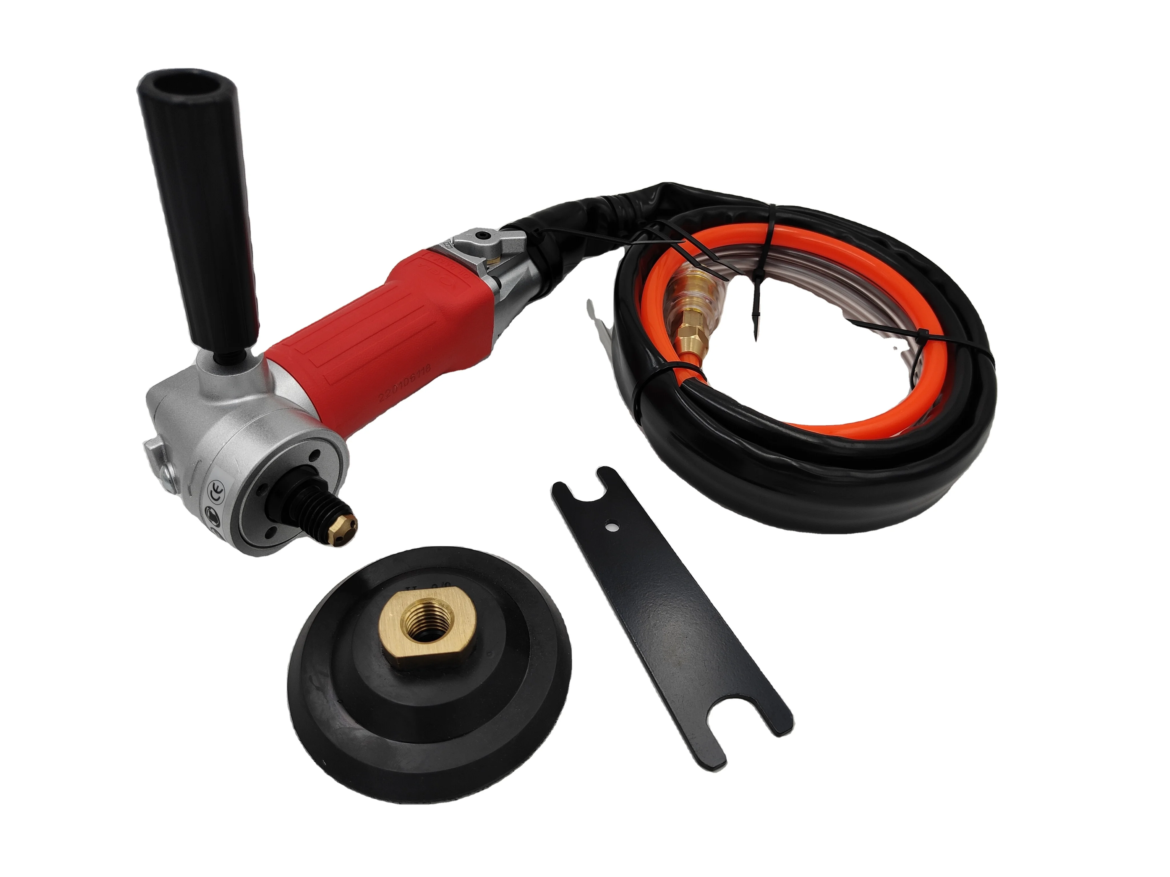 Rear Rxhaust Hand Hold Pneumatic Wet Air Polisher ELA Concrete Water Sander, Pneumatic Angle Polishing Operated Tool