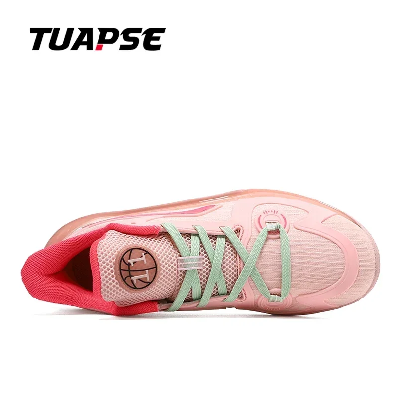 TUAPSE New Men's Basketball Shoes Cool Luminous Breathable MD Outsole Mesh Breathable Non-Slip Cushioning Casual Sports Shoes