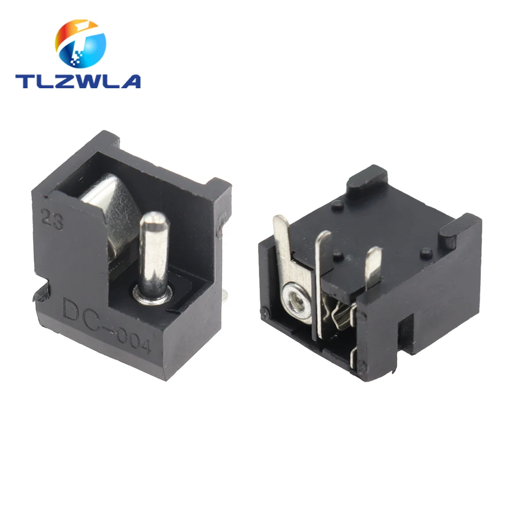 10 sztuk gniazdo zasilania prądem stałym 5.5X2.1MM 3Pin gniazdo zasilania DC-004 DIP złącze DC zasilacz głowica żeńska 5.5*2.1mm