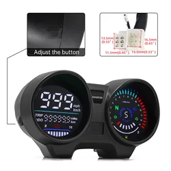 Universal Motorcycle Speedometer With Odometer Tachometer Fuel Level 8 IN 1 Moto Speed Gauge 8-16V Brazil ForTITAN For 150 Honda