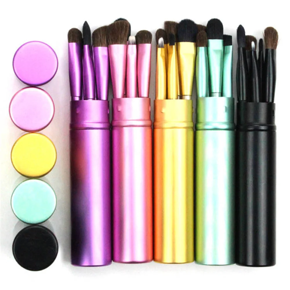 5 stks/doos Make-Up Kwasten Set Reizen Oogmake-up Kwasten Set Mini Oogschaduw Eyeliner Wenkbrauw Lip Borstel Vrouwen Beauty Tool Draagbare Nieuwe